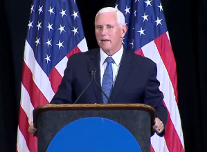 Mike Pence at a Summit in Indianapolis