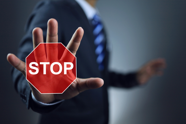 Stop gesture
