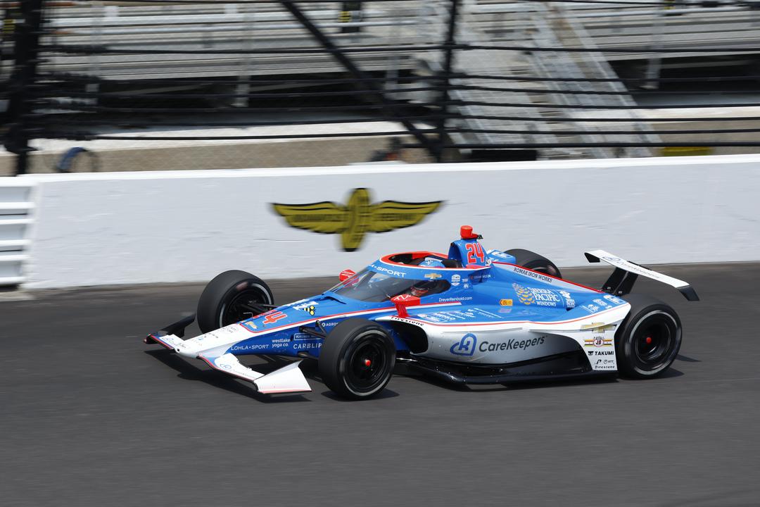 Stefan Wilson at Indy 500 practice