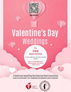 Flyer for "Valentine's Day Weddings" at the MCCO