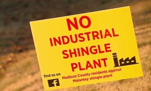 No Shingles Plant sign