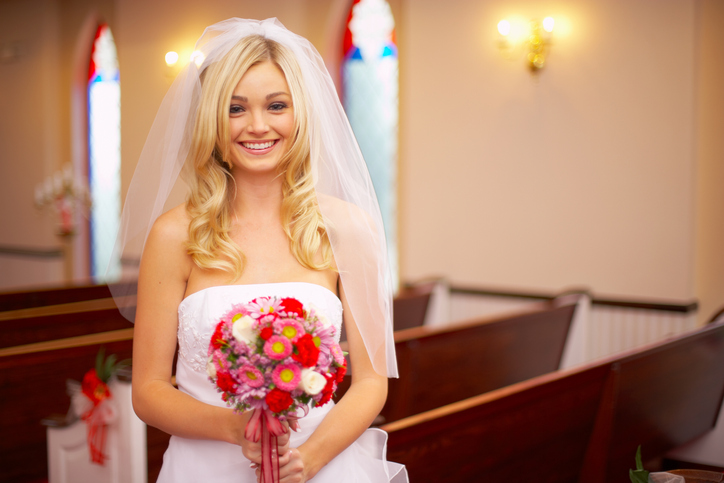 Portrait of wedding bride