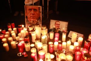 Vigil For Alexiei Navalny Held In Front Of The Russian Embassy In Munich