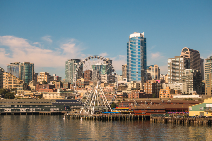 Seattle Skyline with Ferris Wheel