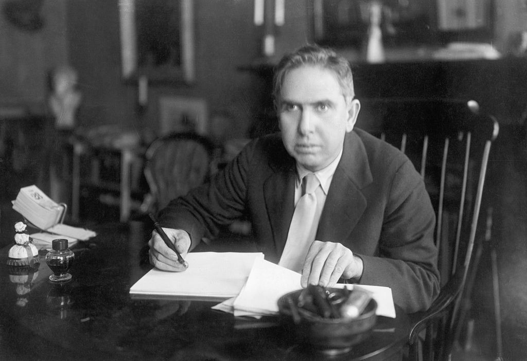 Theodore Dreiser Making Notes.