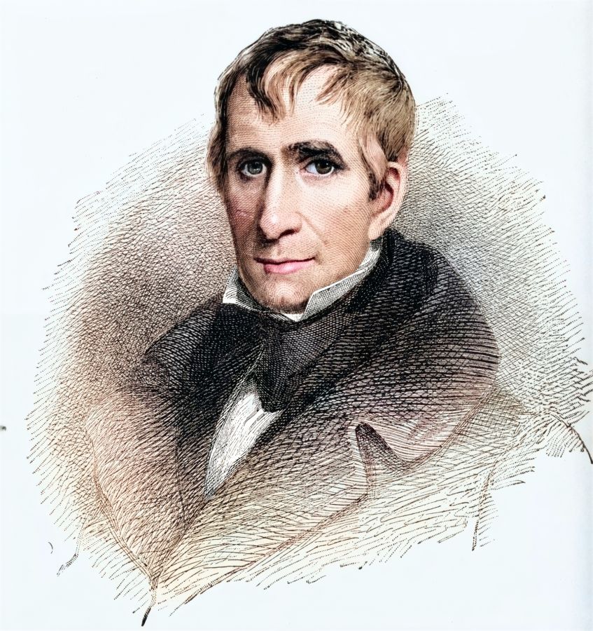 William Henry US President Color Portrait