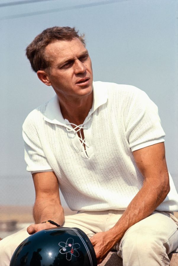 Steve McQueen at the Riverside Raceway in 1966