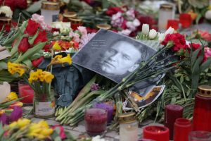 Makeshift Memorial To Aleksei Navalny
