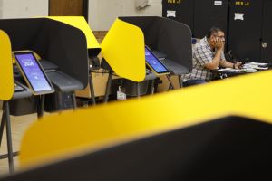 Voting during Super Tuesday election