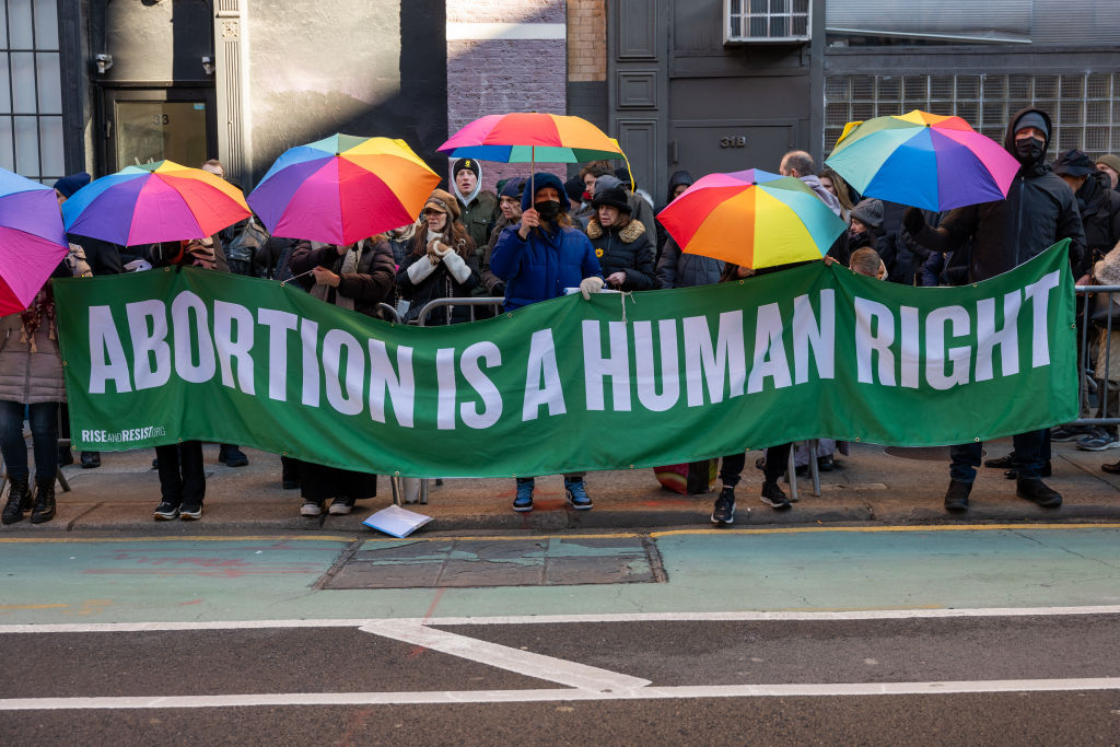 Anti-Abortion Protestors Gather Outside NYC Planned Parenthood Clinic