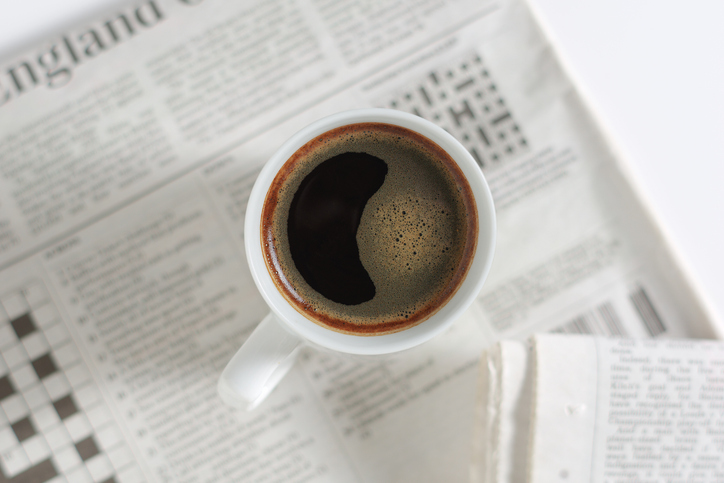 Coffee and newspaper