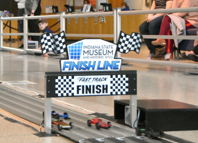 Cars Crossing the Finish Line