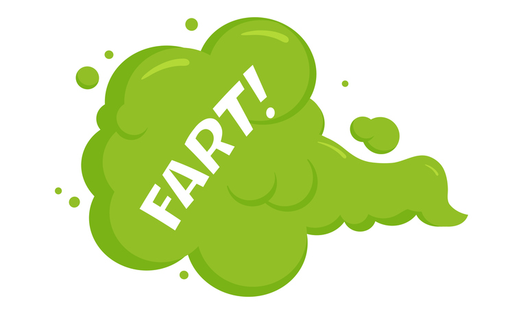 Fart cloud, smelly bubble, green spray, toxic gas, smoke steam, cartoon stink odour. Aroma vector illustration