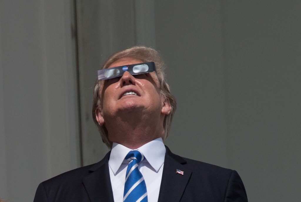 US-SOLAR-ECLIPSE-TRUMP