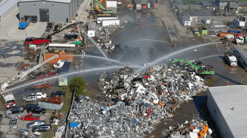 Scrap Yard Fire at Zores Inc.