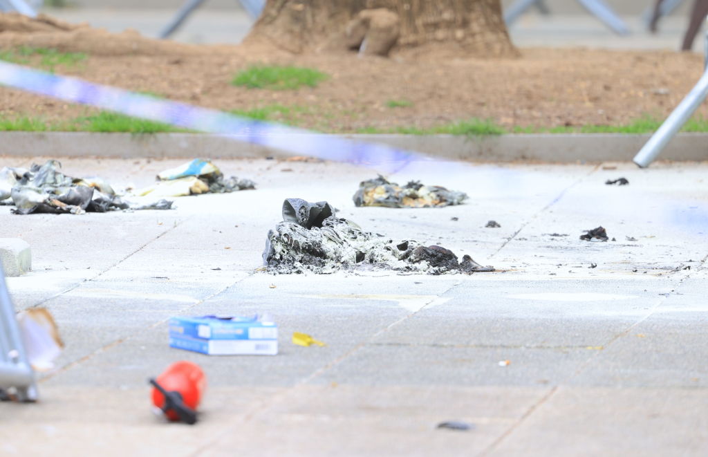 Man sets himself on fire outside of New York courthouse as Trump stands trial