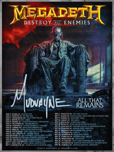 MEGADETH DESTROY ALL ENEMIES TOUR POSTER