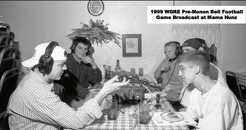 WGRE Students Broadcasting their Pregame Show for the Monon Bell Game