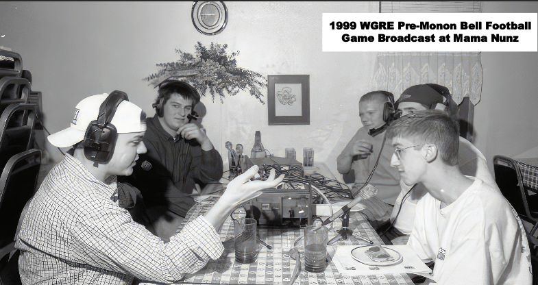 WGRE Students Broadcasting their Pregame Show for the Monon Bell Game