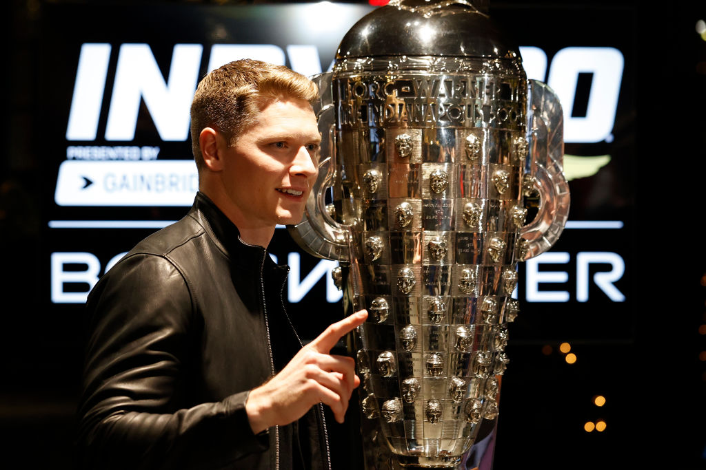 AUTO: DEC 15 INDY 500 Winner Josef Newgarden Borg Warner Trophy Ceremony