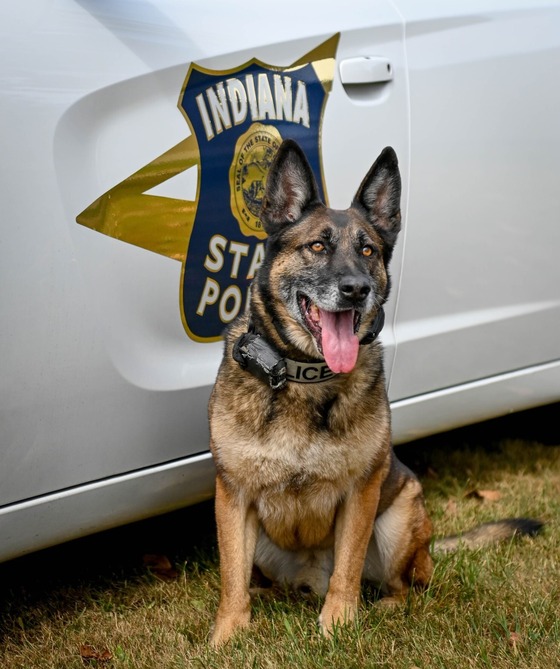 Maverick in front of a State Police Patrol Car