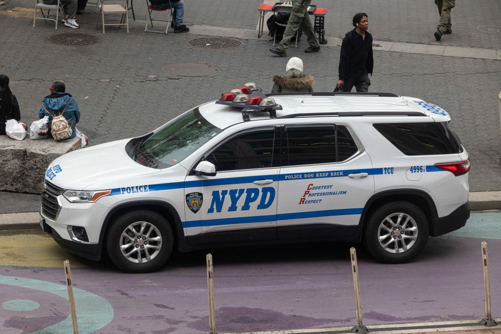 NYPD Vehicles In Union Square NYC
