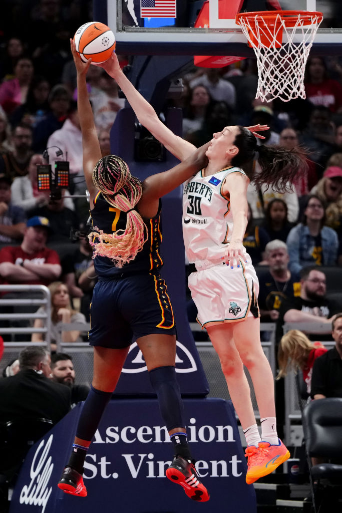 Breana Stewart Blocks Aliyah Boston