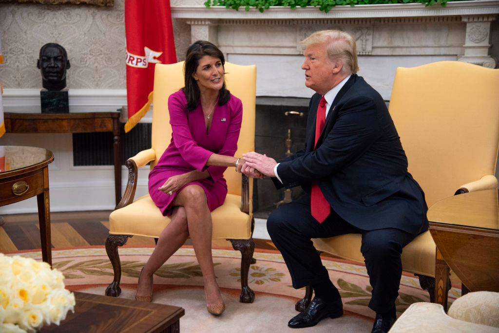 Trump saying nice things about Nikki Haley