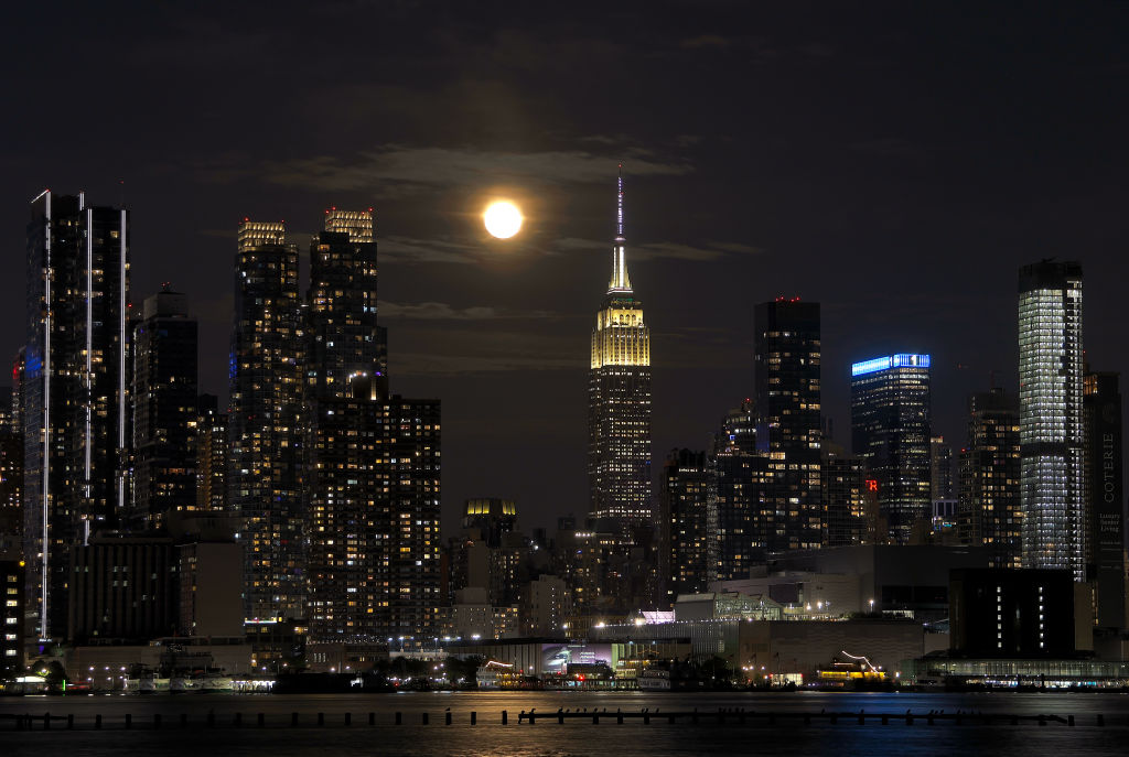 Full Flower Moon Rises in New York City