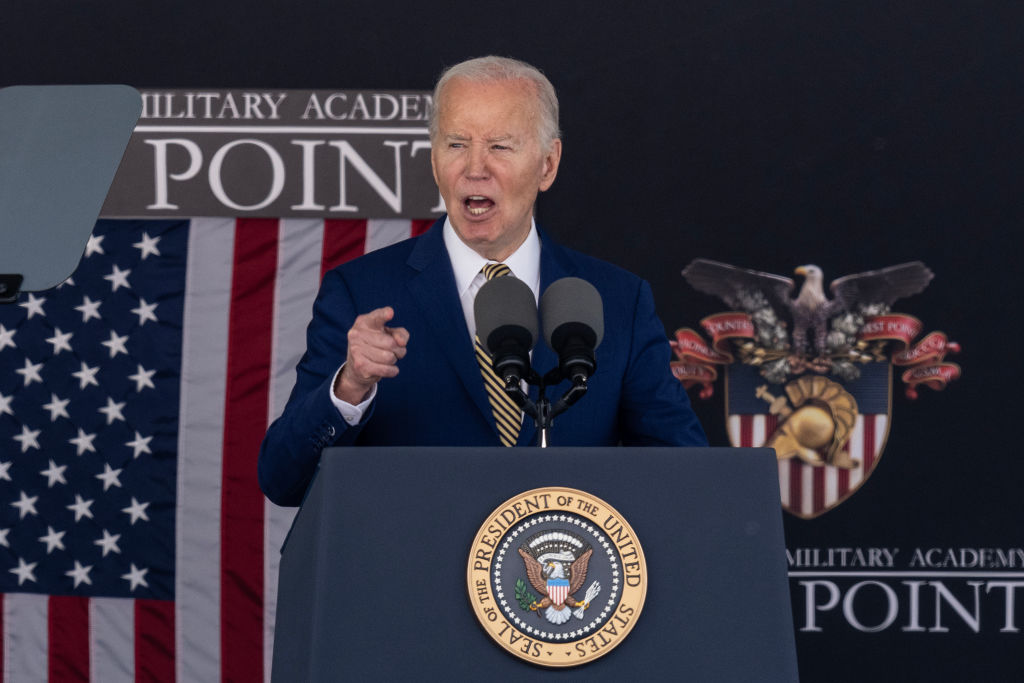 President Joe Biden Jr. delivers commencement speech during...