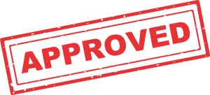 vector illustration red symbol stamp approved text watermark