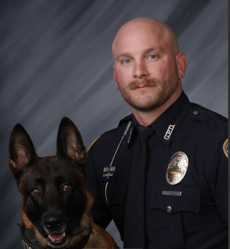 Patrolman Caleb Freeman with Ace