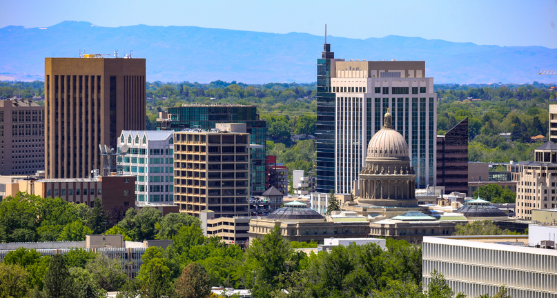 Downtown Boise skyline in Idaho