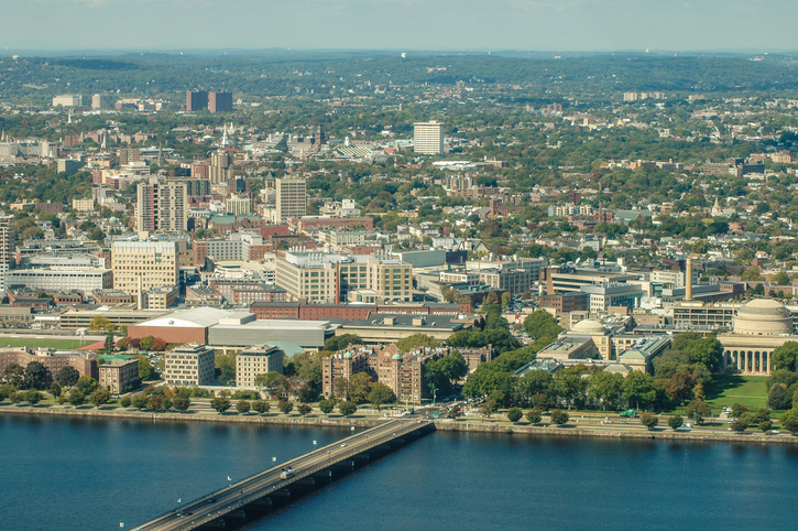Aerial View of Boston in the Day Time