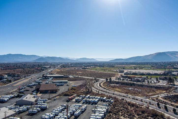 Aerial view of Carson City from the North