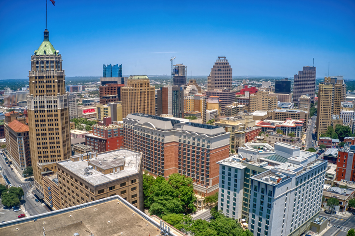 Aerial View of San Antonio, Texas during Summer