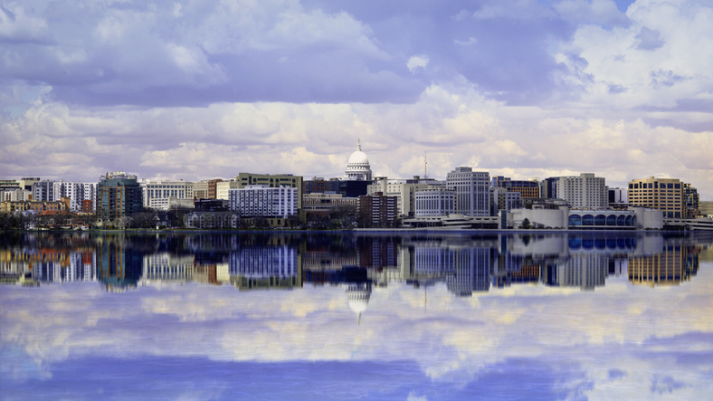 Madison Skyline and the Wisconsin State Capitol