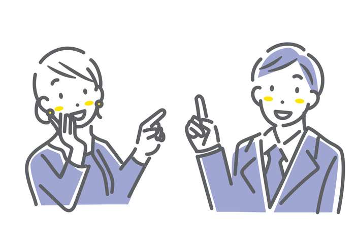 business people with pointing finger