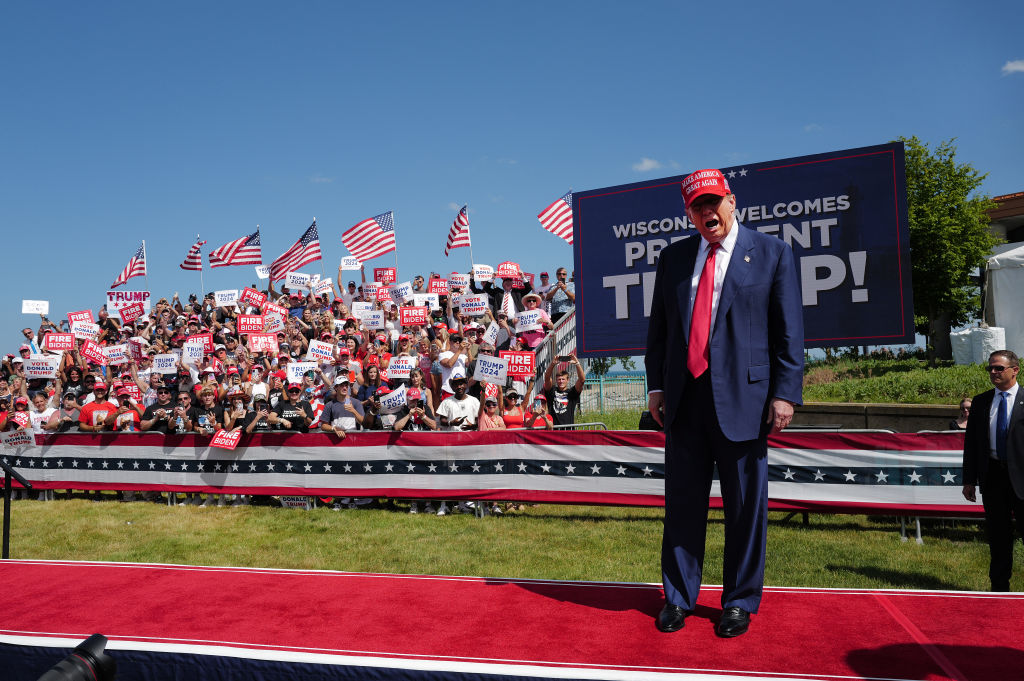 Donald Trump Campaigns For President In Racine, Wisconsin