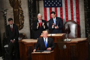 President Trump Delivers His First State Of The Union Address To Joint Session Of Congress
