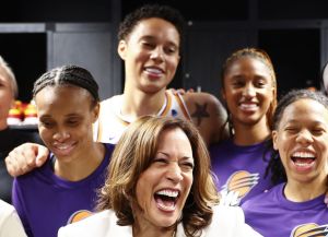 Vice President Harris Attends Brittney Griner's First WNBA Game Since Her Release