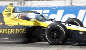 during practice at the NTT Indycar Series event Ontario Honda Dealers Indy Toronto also dubbed Streets of Toronto