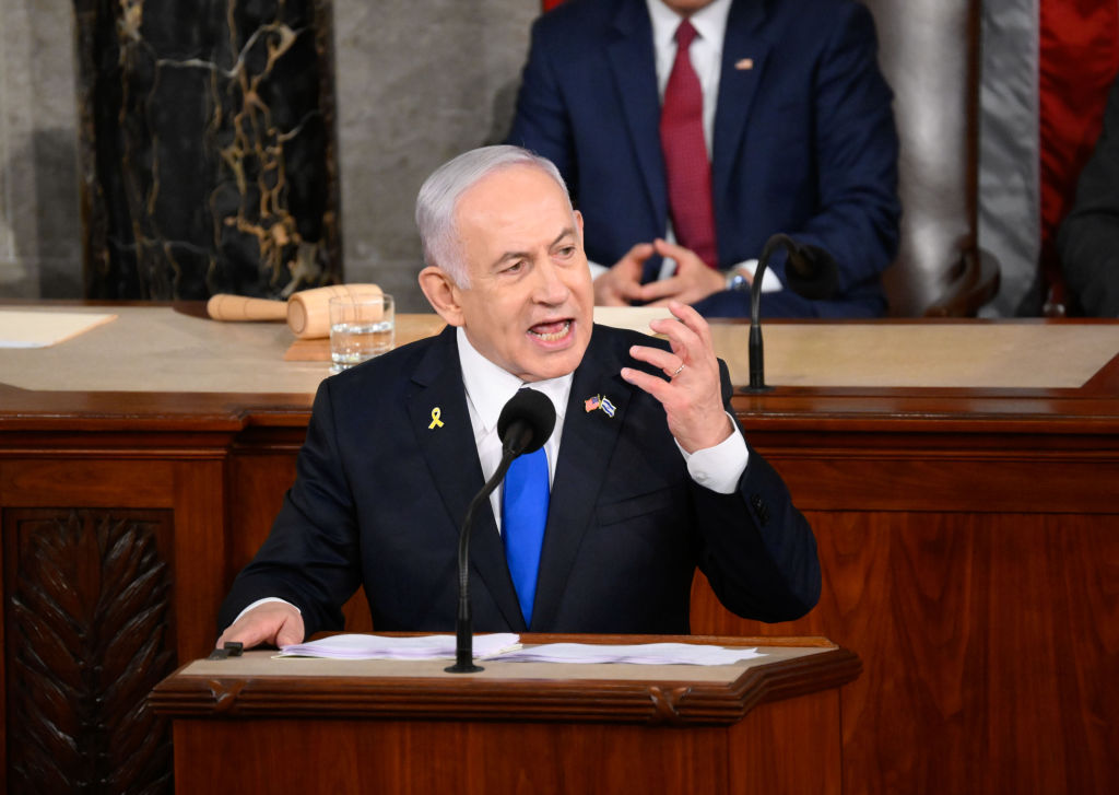 Benjamin Netanyahu addresses a joint meeting of Congress