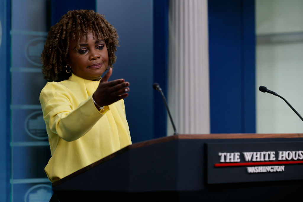 KJP touts the Harris - Biden Economy