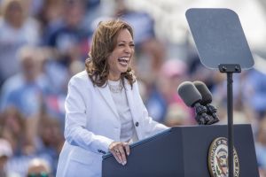 US Vice President Kamala Harris and Governor Tim Walz presidential campaign rally in Wisconsin