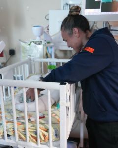 Image from Clark/Bevilaqua Visit to Peyton Manning Children's NICU