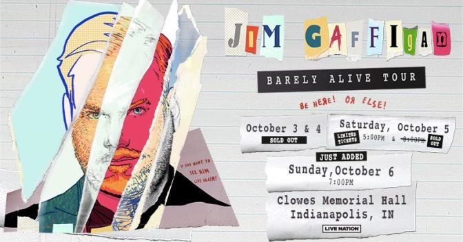 Image of Comedian Jim Gaffigan's Indiana Tour Dates