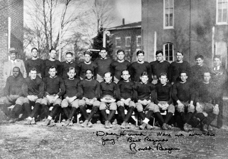 Ronald Reagan - Eureka College - (1981-1989) - (fourth from right in front row)