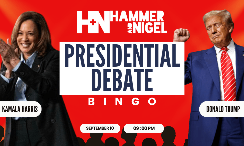 HAMMER AND NIGEL PRESIDENTIAL BINGO CARD