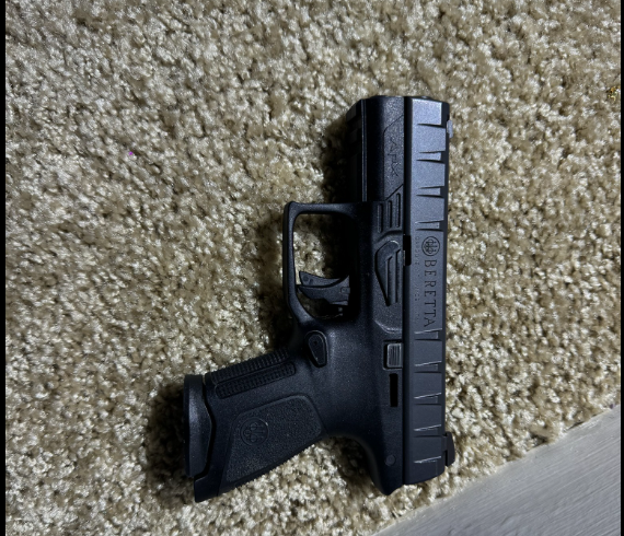 A firearm was found not far from the suspect